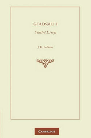 Cover of Goldsmith: Selected Essays