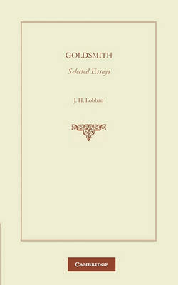 Book cover for Goldsmith: Selected Essays