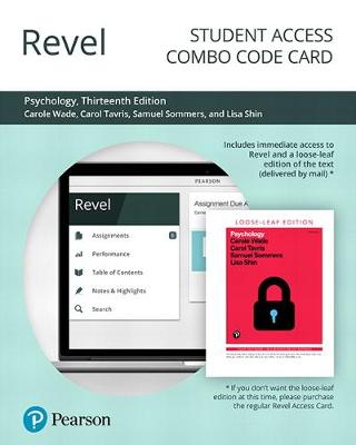 Book cover for Revel for Psychology -- Combo Access Card