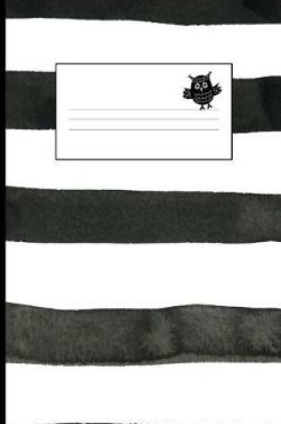 Cover of Black and White Striped Lined Notebook.