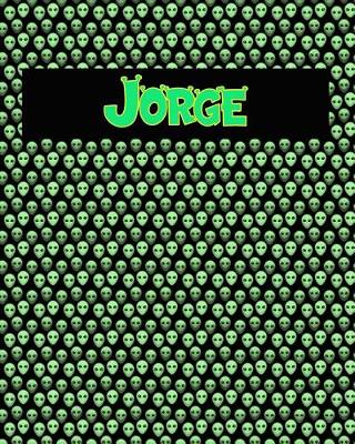 Book cover for 120 Page Handwriting Practice Book with Green Alien Cover Jorge