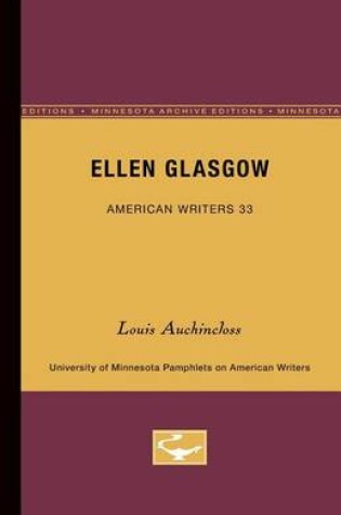Cover of Ellen Glasgow - American Writers 33