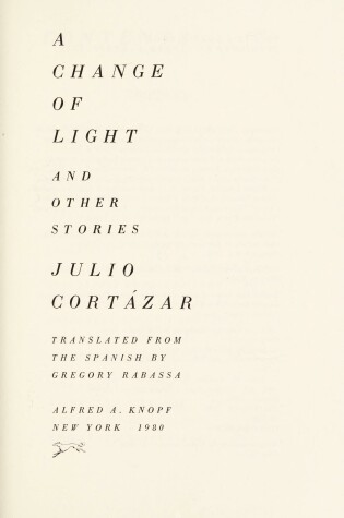 Cover of Change of Light & Othr