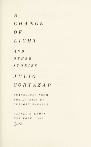 Book cover for Change of Light & Othr