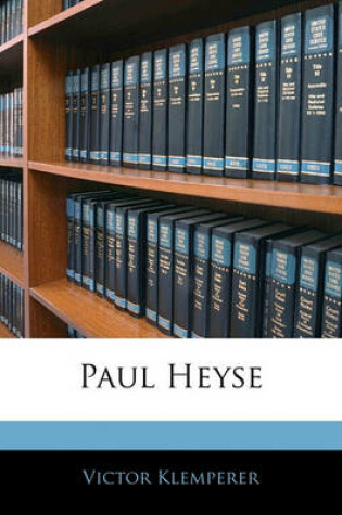Cover of Paul Heyse