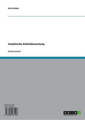 Book cover for Analytische Arbeitsbewertung