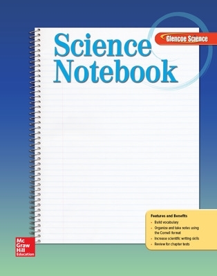 Book cover for Glencoe iScience, Level Red, Grade 6, Science Notebook, Student Edition