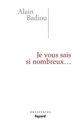 Book cover for Je Vous Sais Si Nombreux