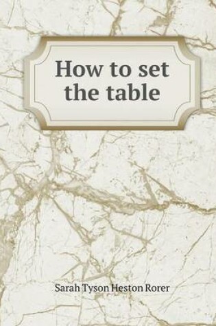 Cover of How to set the table