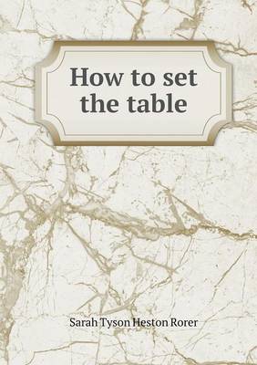 Book cover for How to set the table