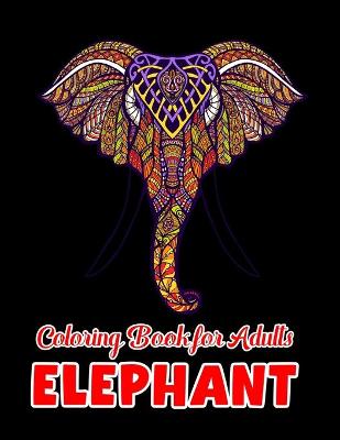 Book cover for Elephant coloring book for adults