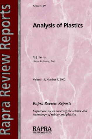 Cover of Analysis of Plastics