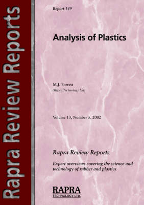 Book cover for Analysis of Plastics