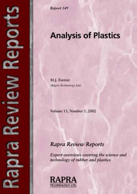 Cover of Analysis of Plastics