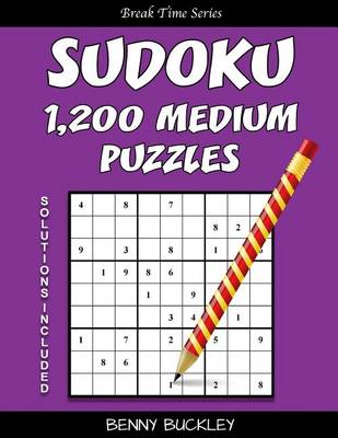 Book cover for Sudoku 1,200 Medium Puzzles. Solutions Included