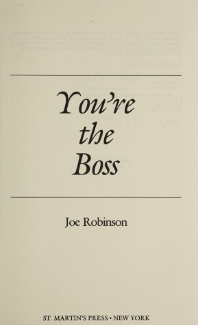 Book cover for You're the Boss