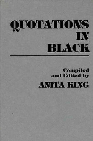 Cover of Quotations in Black