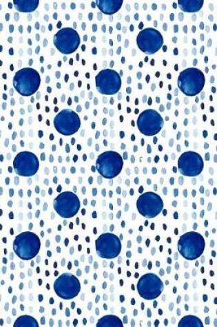 Cover of Big Fat Bullet Journal Notebook Indigo Blue Ink Spots and Dots