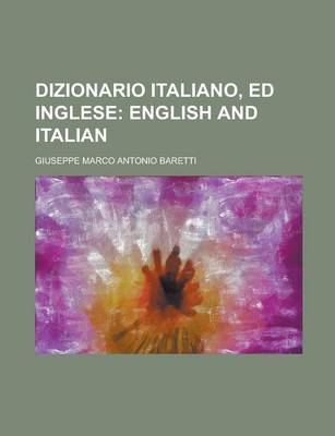 Book cover for Dizionario Italiano, Ed Inglese