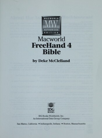 Book cover for "Macworld" FreeHand 4 Bible