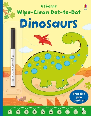 Book cover for Wipe-clean Dot-to-dot Dinosaurs
