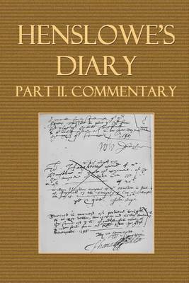 Book cover for Henslowe's Diary Part II. Commentary