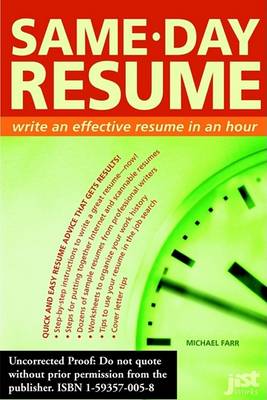 Book cover for Same-Day Resumes