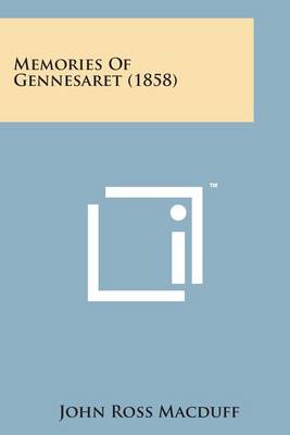 Book cover for Memories of Gennesaret (1858)