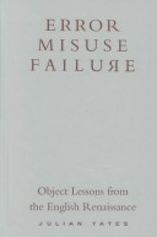 Cover of Error, Misuse, Failure