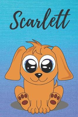 Book cover for Scarlett dog coloring book / notebook / journal / diary