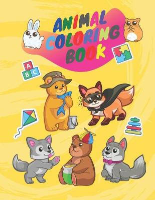 Book cover for Animal coloring book