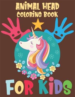 Book cover for Animal head coloring book for kids