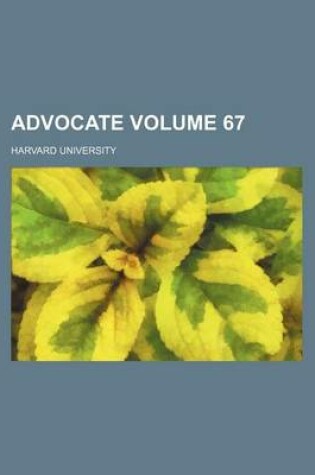 Cover of Advocate Volume 67