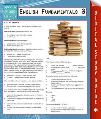 Book cover for English Fundamentals 3 (Speedy Study Guides)