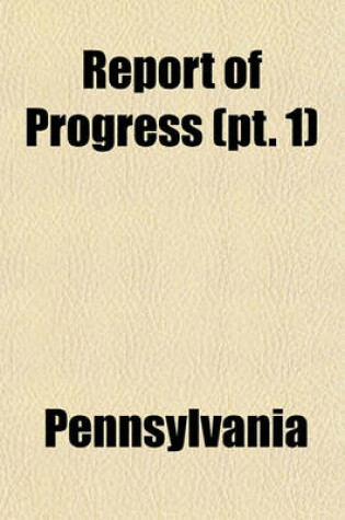 Cover of Report of Progress Volume 1