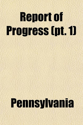 Book cover for Report of Progress Volume 1