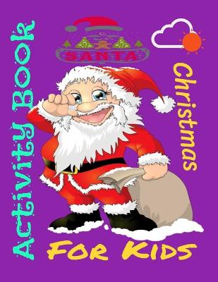 Book cover for Santa Christmas activity book for kids