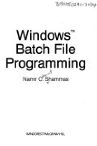 Cover of Windows Batch File Programming