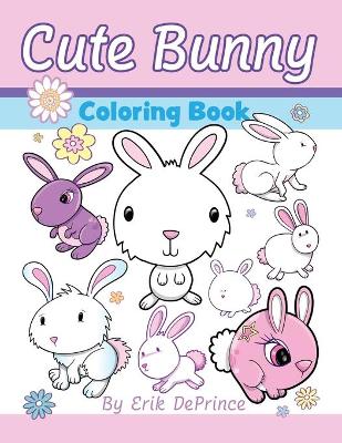 Book cover for Cute Bunny Coloring Book