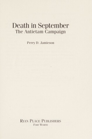 Cover of Death in September