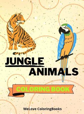 Book cover for Jungle Animals Coloring Book