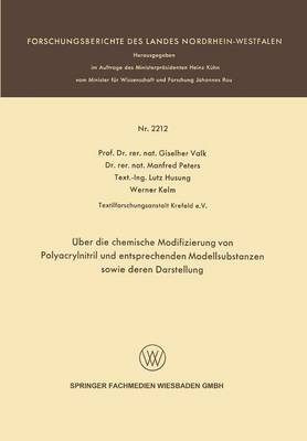 Cover of Über die chemische Modifizierung von Polyacrylnitril und entsprechenden Modellsubstanzen sowie deren Darstellung