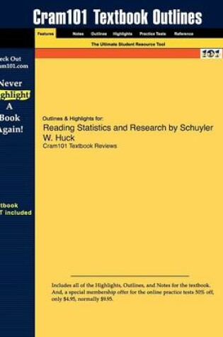 Cover of Studyguide for Reading Statistics and Research by Huck, Schuyler W., ISBN 9780205510672