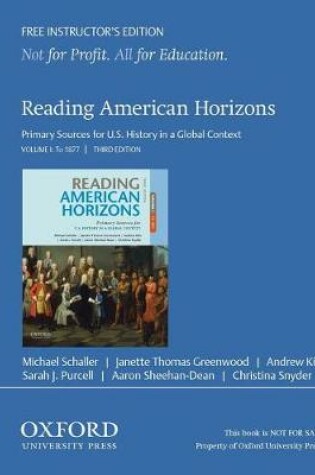 Cover of Reading American Horizons
