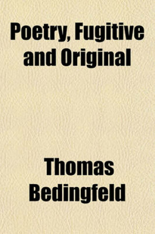 Cover of Poetry, Fugitive and Original