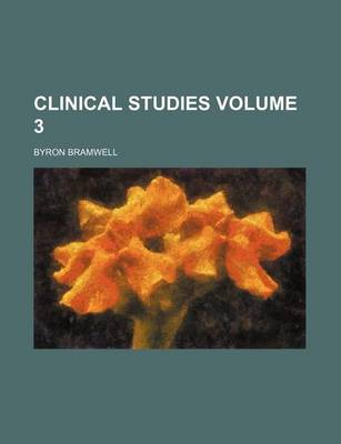 Book cover for Clinical Studies Volume 3