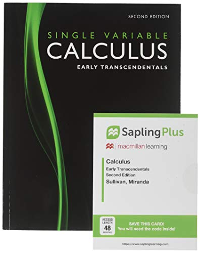 Book cover for Calculus: Early Transcendentals, Single Variable 2e & Saplingplus for Calculus 2e (Multi Term Access)