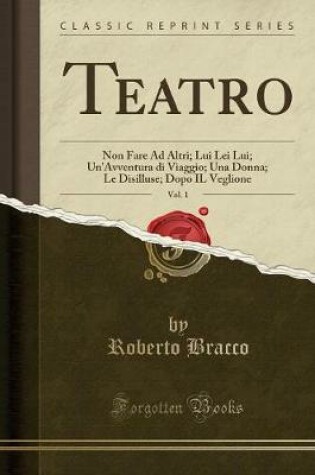 Cover of Teatro, Vol. 1