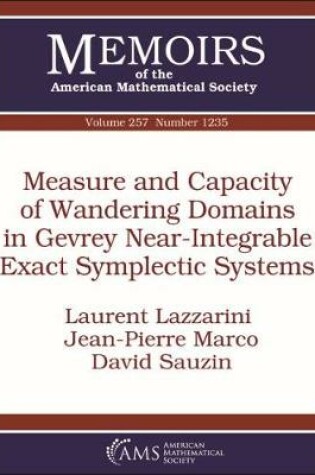 Cover of Measure and Capacity of Wandering Domains in Gevrey Near-Integrable Exact Symplectic Systems