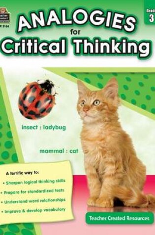 Cover of Analogies for Critical Thinking Grade 3
